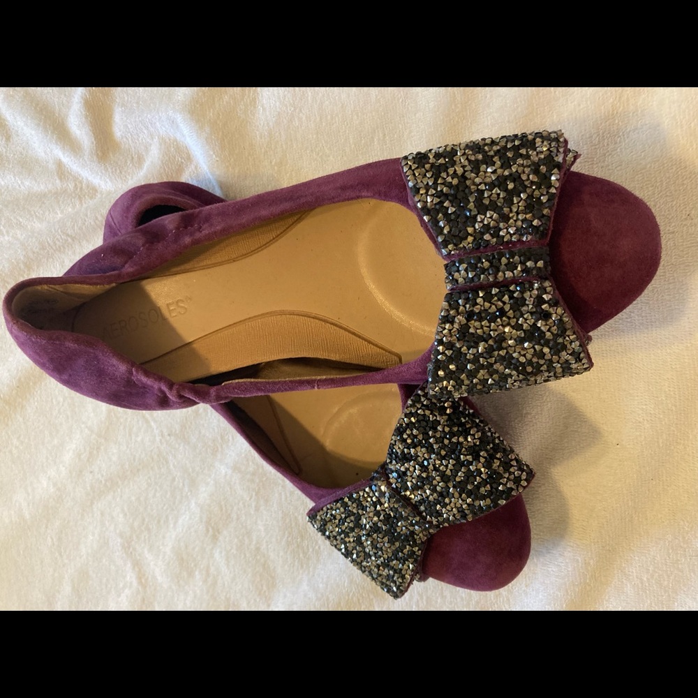 Suede ballet flats